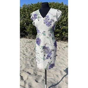 DKNY women’s floral Lace Lined Dress Size 2